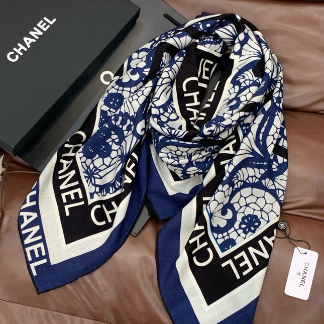 CHANEL 25S SCARF 135 CM IN CASHMERE AND SILK 943320