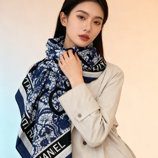 CHANEL 25S SCARF 135 CM IN CASHMERE AND SILK 943320