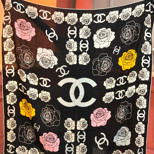 CHANEL 25S SCARF 140 CM IN CASHMERE AND SILK 943336