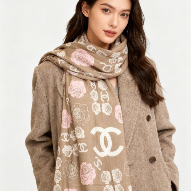 CHANEL 25S SCARF 140 CM IN CASHMERE AND SILK 943337
