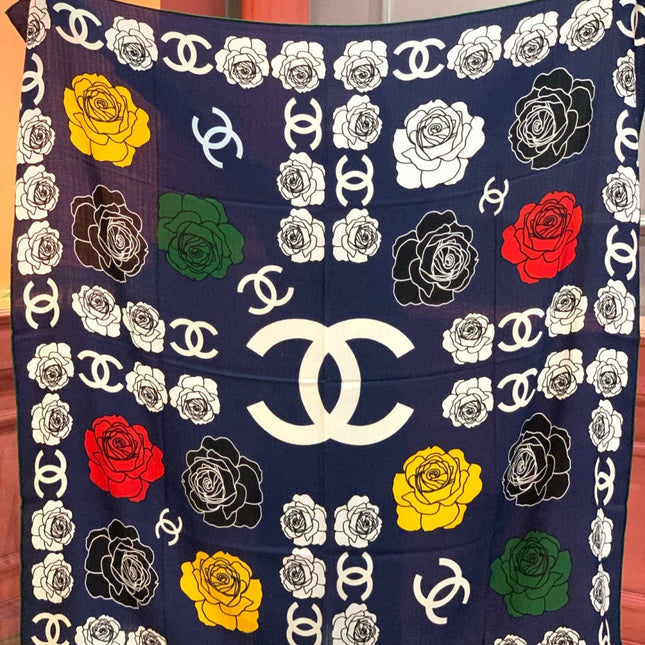 CHANEL 25S SCARF 140 CM IN CASHMERE AND SILK 943338