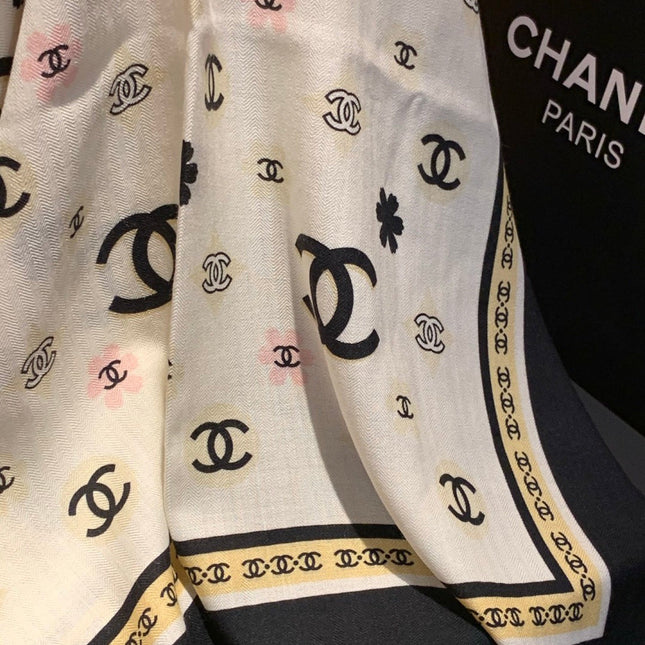 CHANEL 25S SCARF 140 CM IN CASHMERE AND SILK 943339