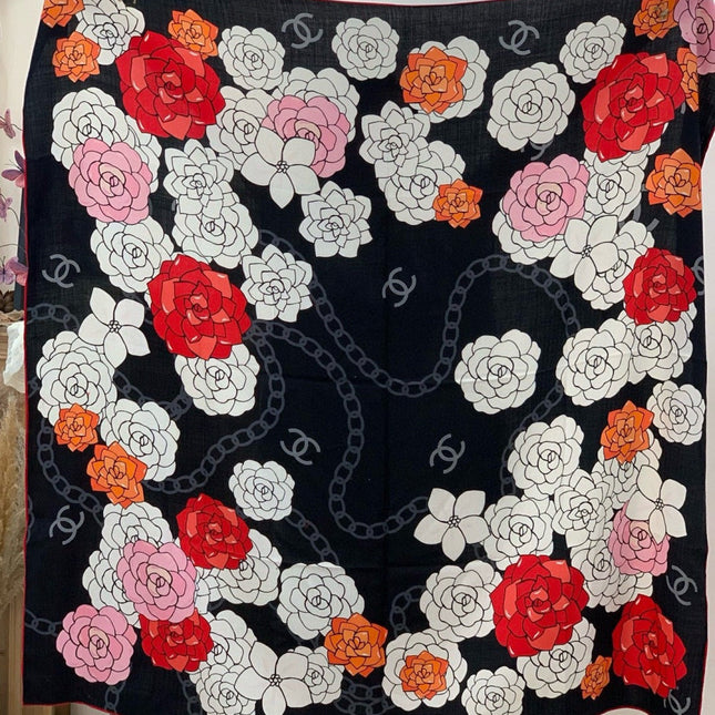 CHANEL 25S SCARF 140 CM IN CASHMERE SILK 943622