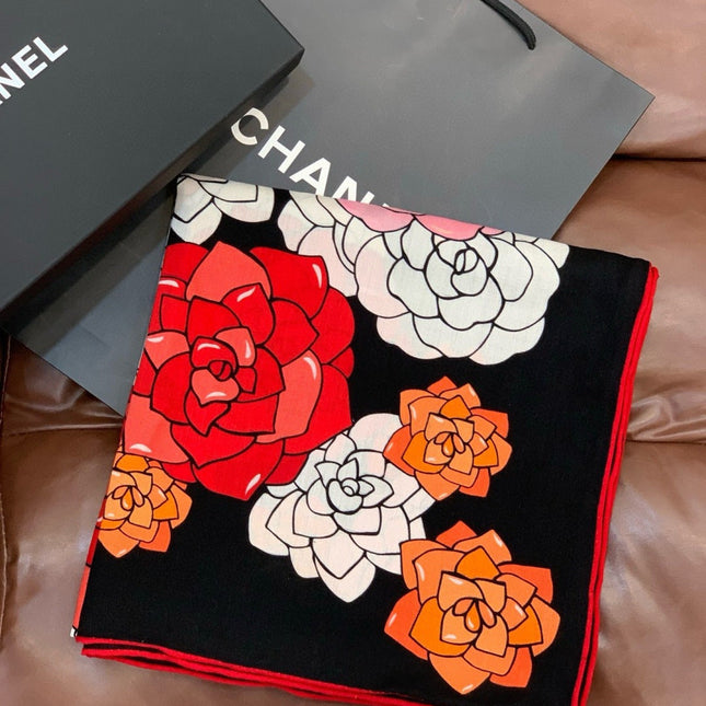 CHANEL 25S SCARF 140 CM IN CASHMERE SILK 943622
