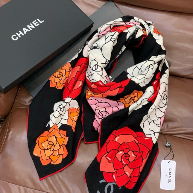 CHANEL 25S SCARF 140 CM IN CASHMERE SILK 943622