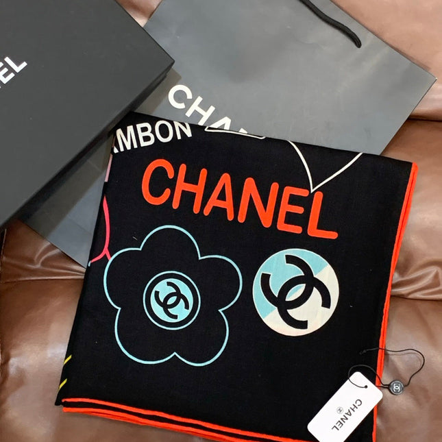 CHANEL 25S SCARF 135 CM IN CASHMERE SILK 943654