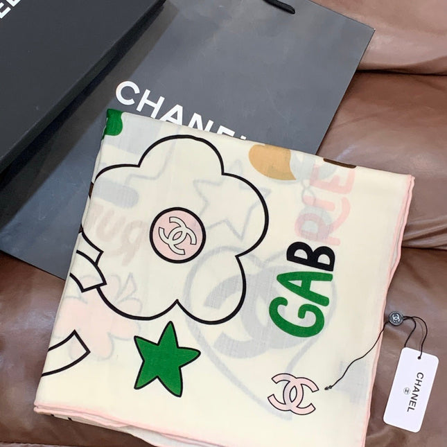 CHANEL 25S SCARF 135 CM IN CASHMERE SILK 943655