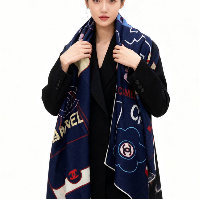 CHANEL 25S SCARF 135 CM IN CASHMERE SILK 943656
