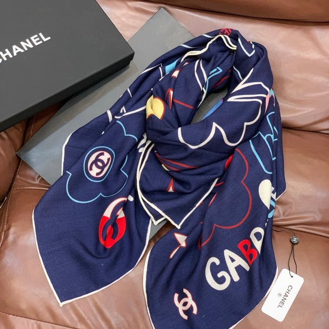 CHANEL 25S SCARF 135 CM IN CASHMERE SILK 943656