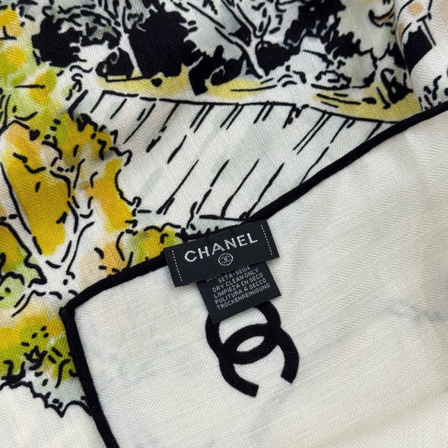 CHANEL 25S SCARF 135 CM IN CASHMERE SILK 943698