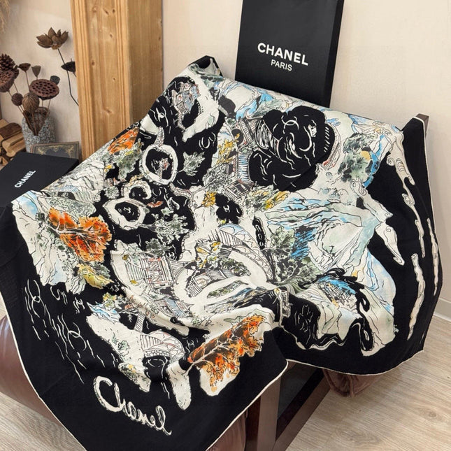 CHANEL 25S SCARF 135 IN CASHMERE 991638