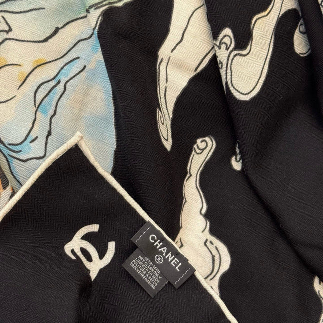 CHANEL 25S SCARF 135 IN CASHMERE 991638