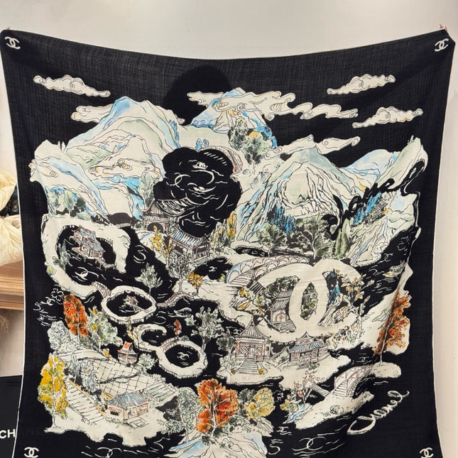 CHANEL 25S SCARF 135 IN CASHMERE 991638