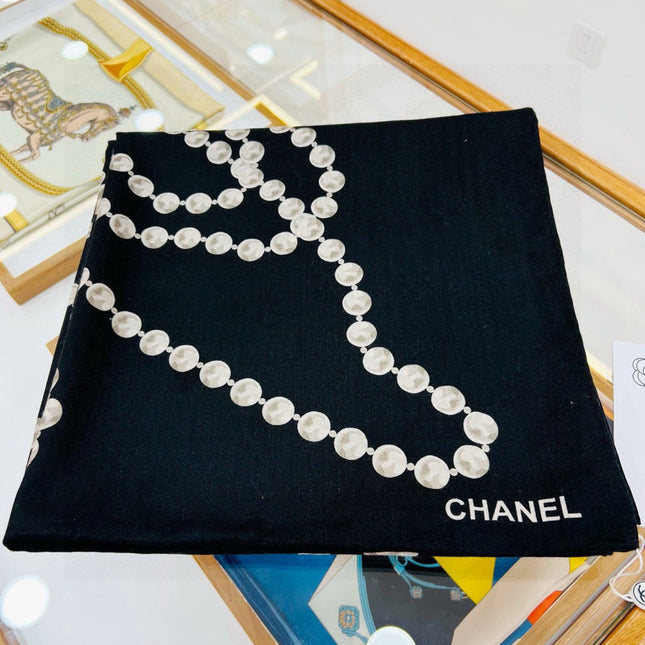 CHANEL 25S SCARF 140 IN CASHMERE 991649