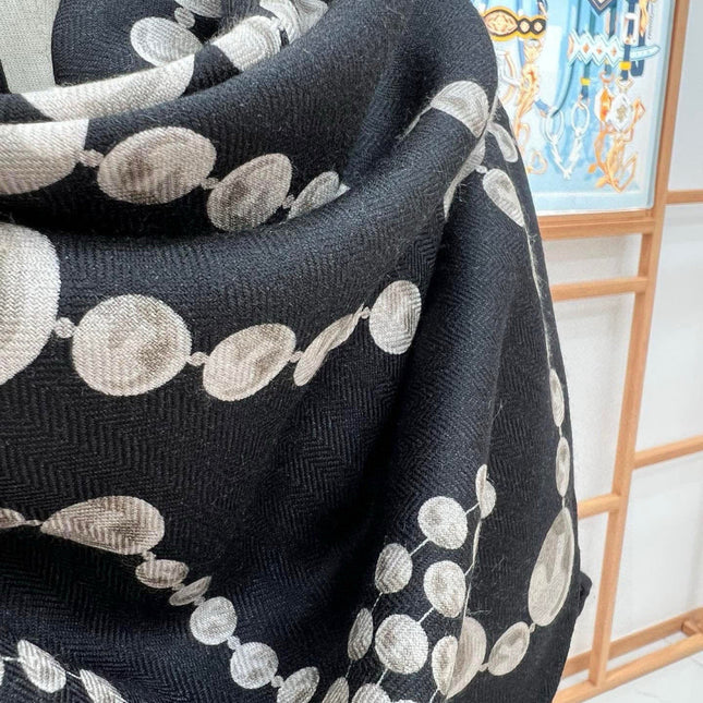 CHANEL 25S SCARF 140 IN CASHMERE 991649