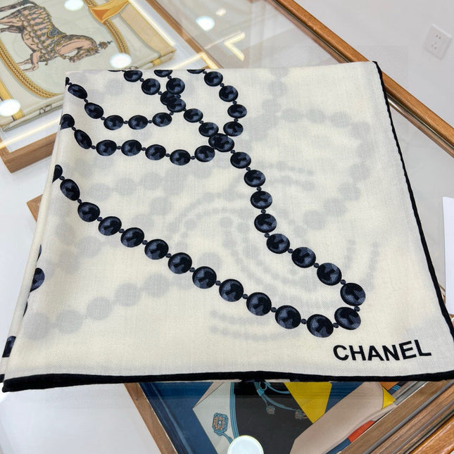 CHANEL 25S SCARF 140 IN CASHMERE 991650
