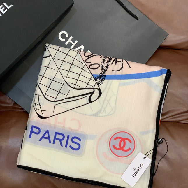 CHANEL 25S SCARF 135 IN CASHMERE 991652