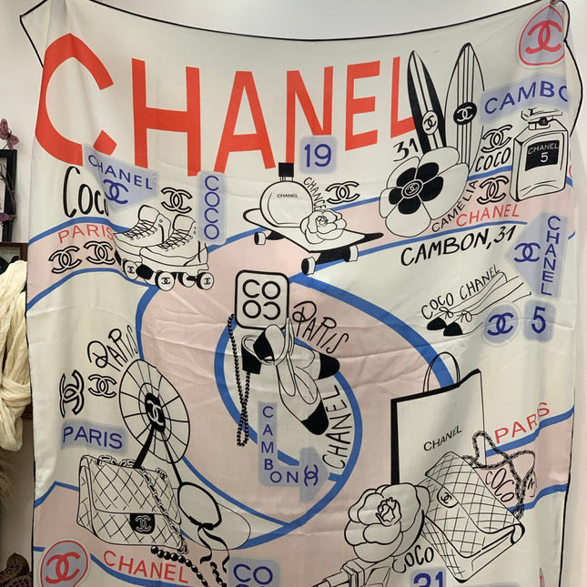 CHANEL 25S SCARF 135 IN CASHMERE 991652