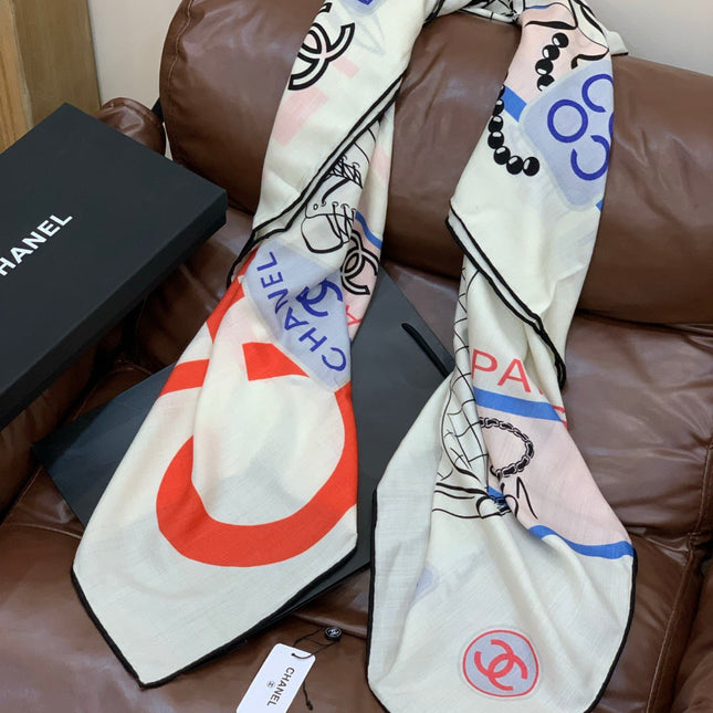 CHANEL 25S SCARF 135 IN CASHMERE 991652