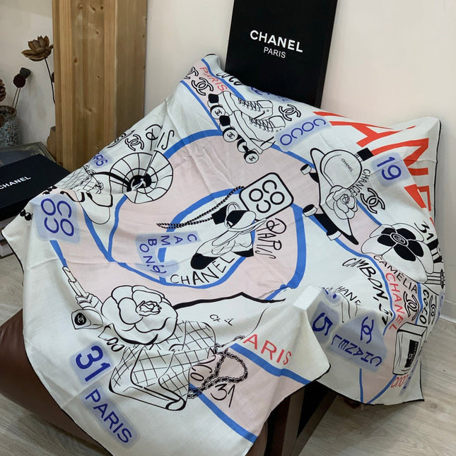 CHANEL 25S SCARF 135 IN CASHMERE 991652