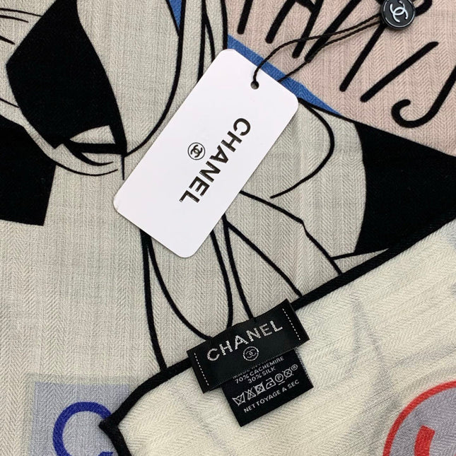 CHANEL 25S SCARF 135 IN CASHMERE 991652