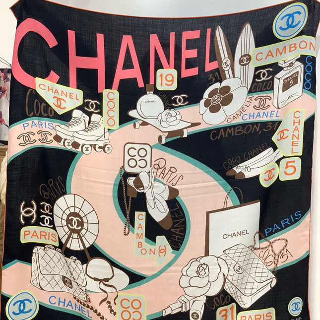 CHANEL 25S SCARF 135 IN CASHMERE 991653