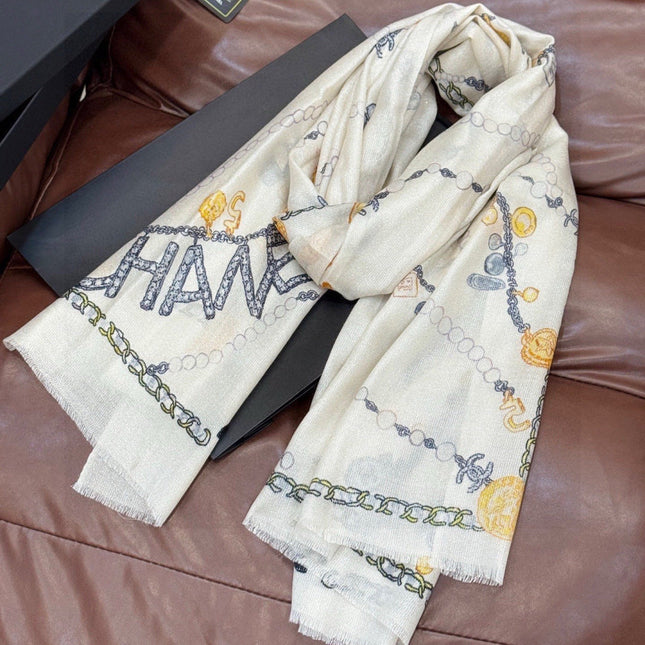 CHANEL 25S SCARF 200 IN CASHMERE 991712