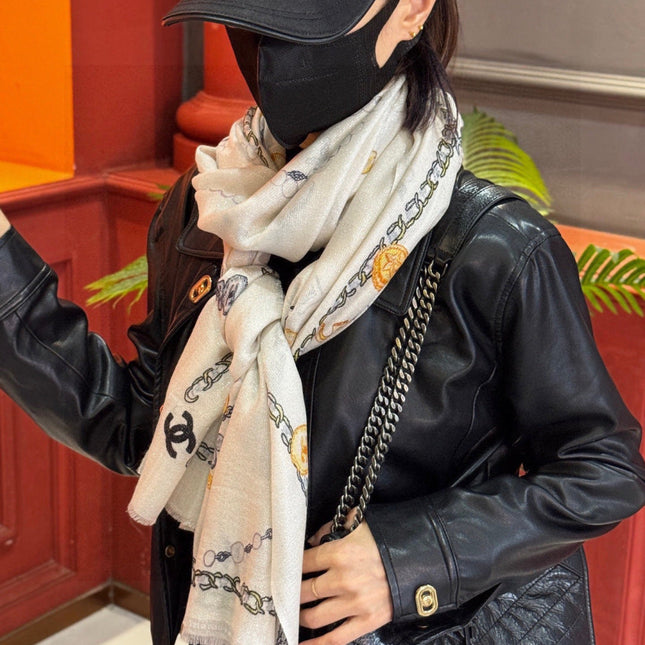 CHANEL 25S SCARF 200 IN CASHMERE 991712