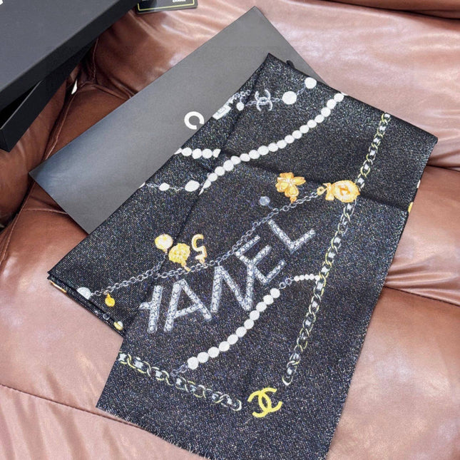 CHANEL 25S SCARF 200 IN CASHMERE 991713
