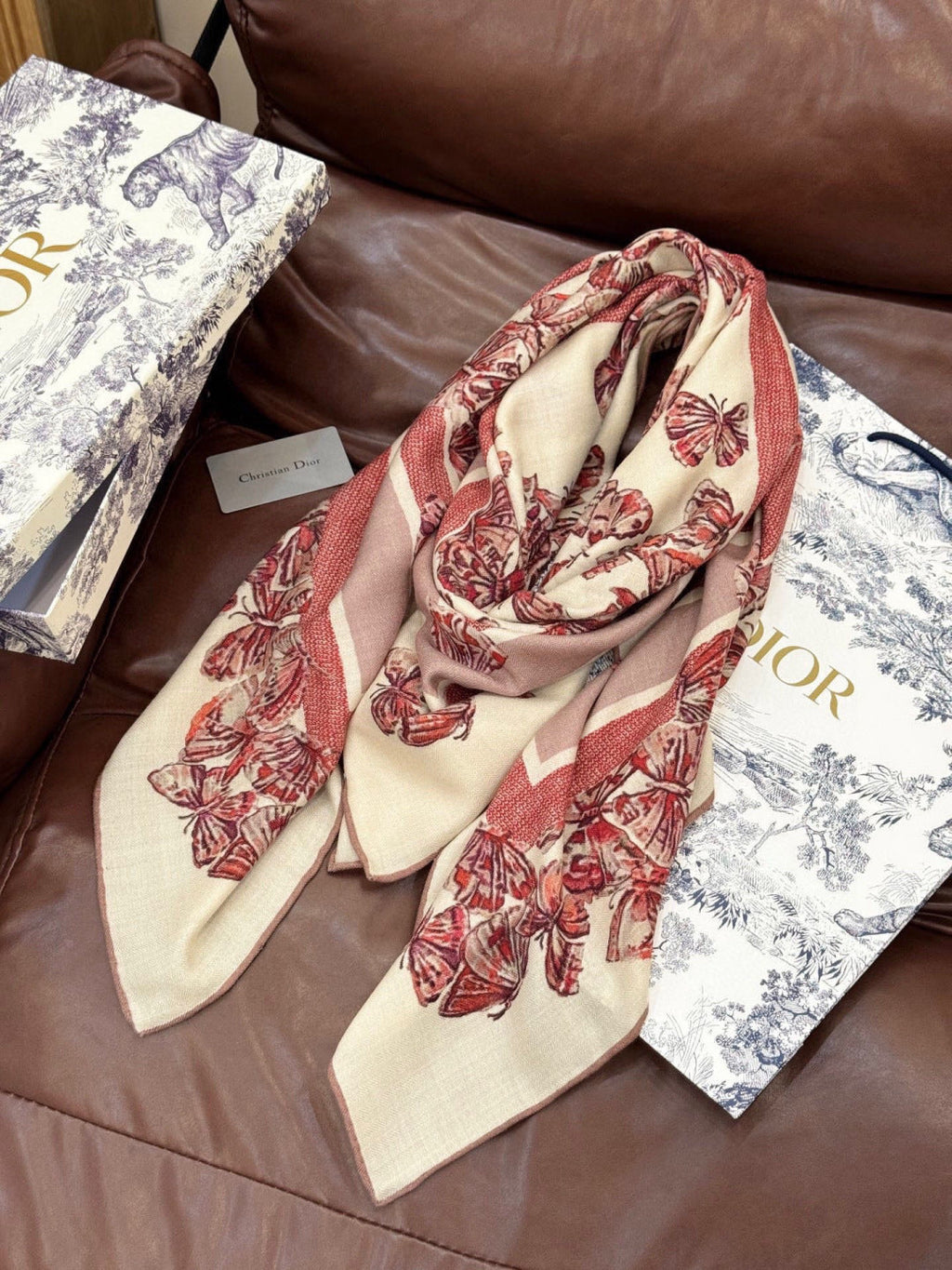 DIOR 26S SCARF 135CM IN CASHMERE SILK 126117