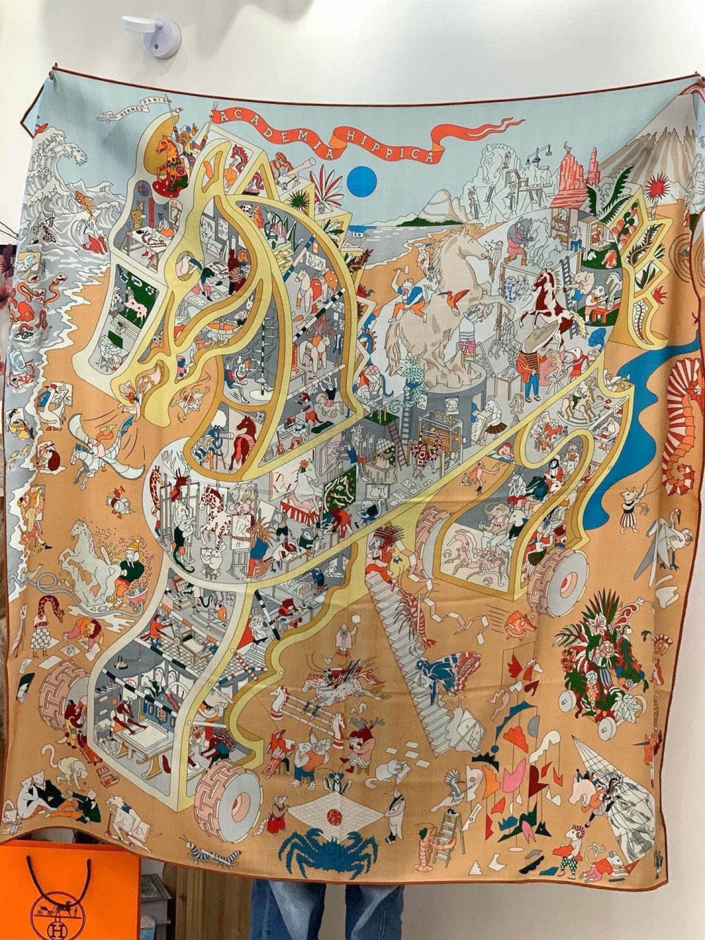HERMES 26S SCARF 135 IN CASHMERE AND SILK 304246
