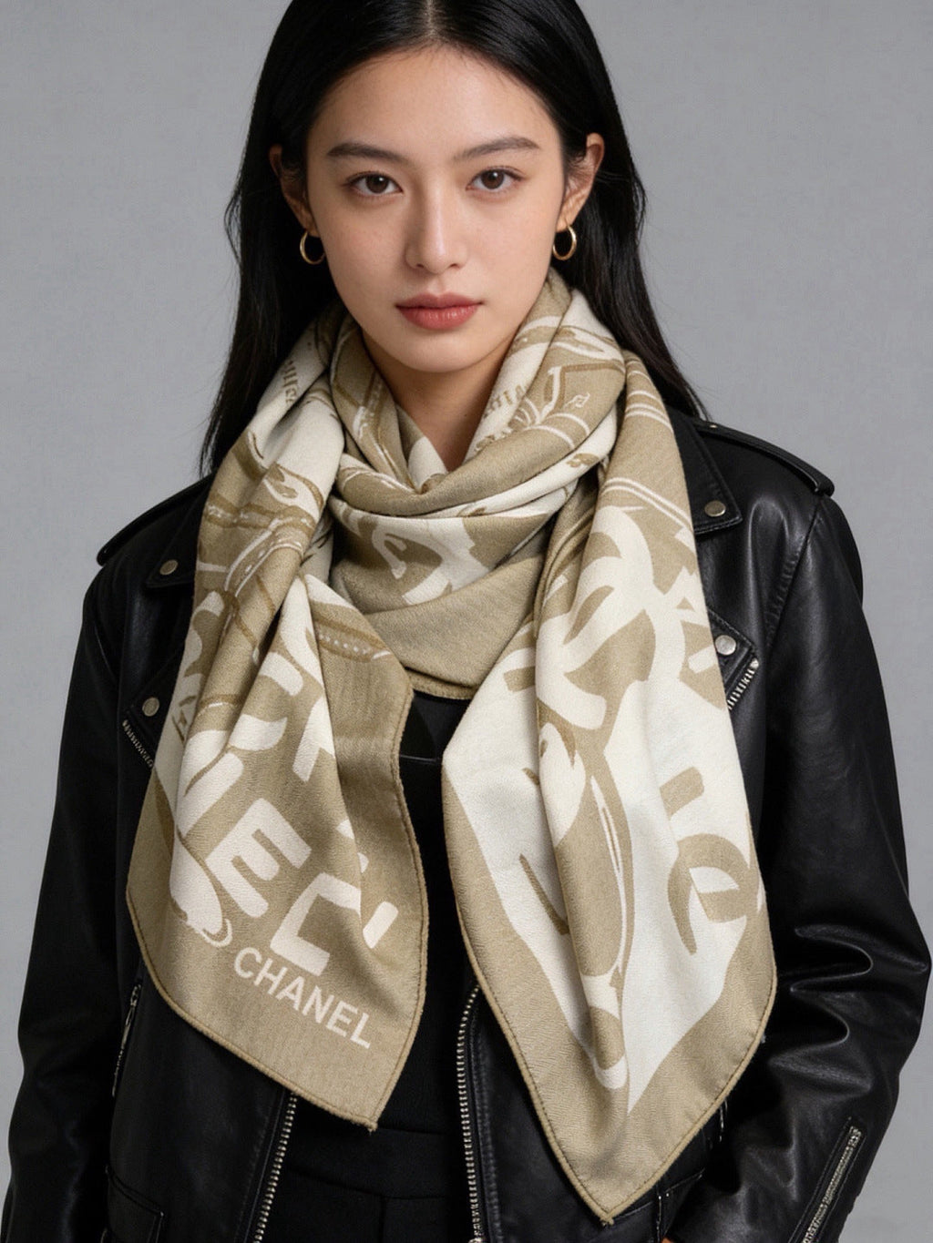 CHANEL 26S SCARF 135 IN CASHMERE AND SILK 309366