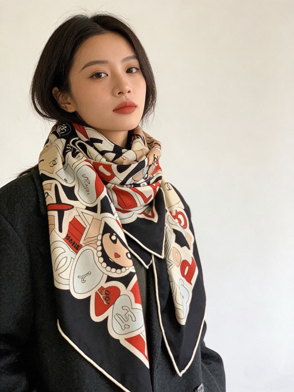 CHANEL 26S SCARF 135 IN CASHMERE AND SILK 309866