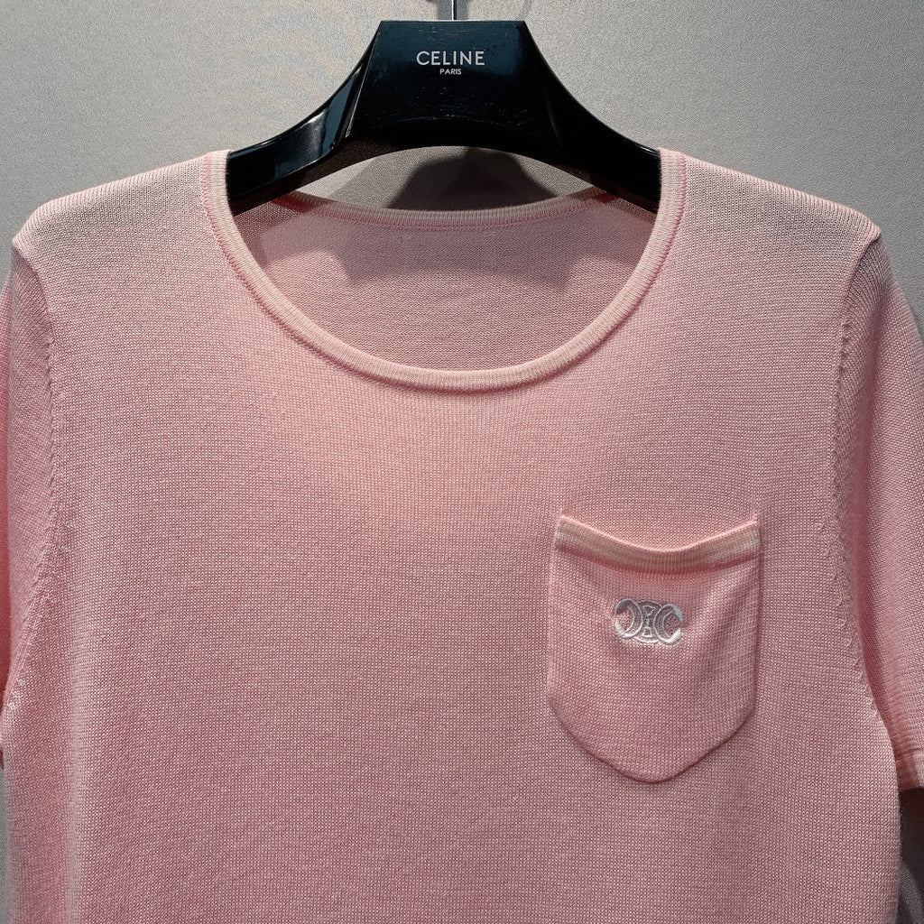 CELINE 26S SHORT-SLEEVE KNIT T-SHIRT 459