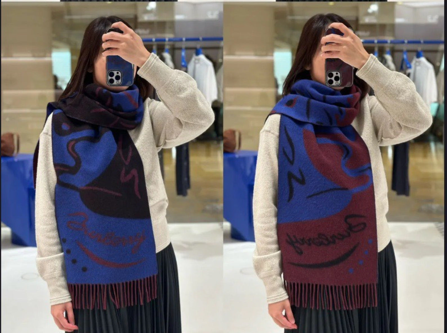 BURBERRY 26S SCARF 168CM IN CASHMERE 145850