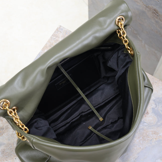YSL 25S LARGE JAMIE 43 IN LIGHT MUSK LAMBSKIN GOLD HARDWARE
