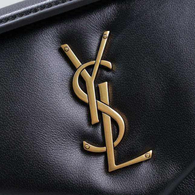 YSL 25S CALYPSO HANDBAG 26 IN BLACK LAMBSKIN GOLD HARDWARE