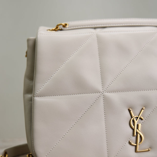 YSL 25S JAMIE 4.3 29 IN BLANC VINTAGE LAMBSKIN GOLD HARDWARE