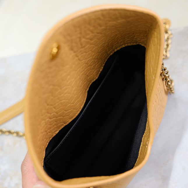 YSL 25S CALYPSO MINI 19 IN CARAMEL LAMBSKIN GOLD HARDWARE