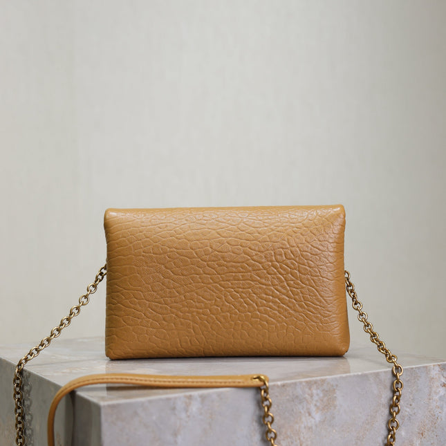 YSL 25S CALYPSO MINI 19 IN CARAMEL LAMBSKIN GOLD HARDWARE