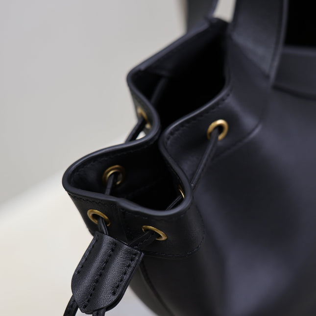 YSL 25S Y LARGE HOBO 50 IN BLACK CALFSKIN GOLD HARDWARE