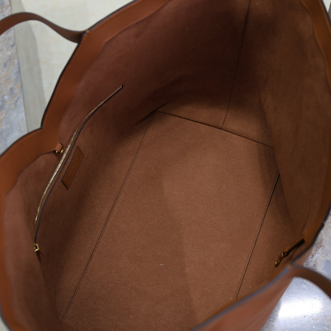 YSL 25S Y TOTE 50 IN CARAMEL CALFSKIN GOLD HARDWARE