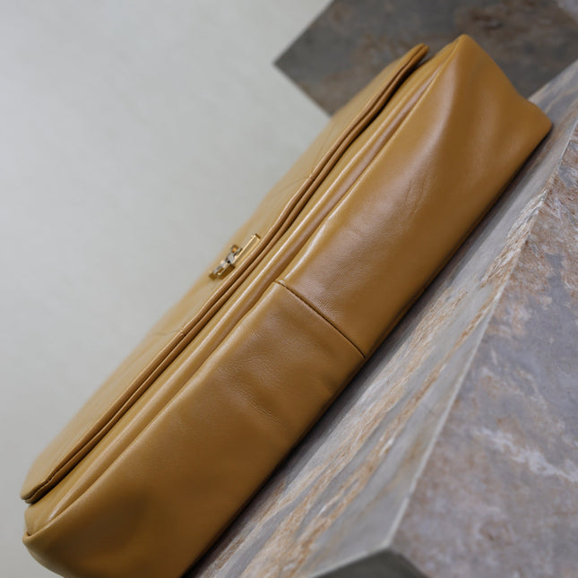YSL 25S LARGE JAMIE 43 IN DARK GOLDENROD LAMBSKIN GOLD HARDWARE