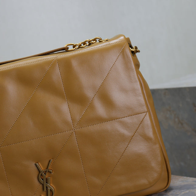 YSL 25S LARGE JAMIE 43 IN DARK GOLDENROD LAMBSKIN GOLD HARDWARE
