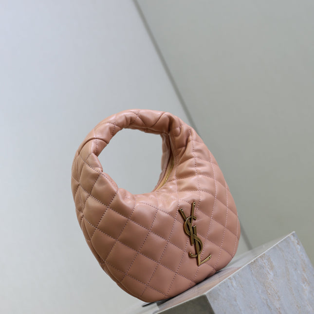 YSL 25S ICARINO 17 IN HORTENSIA QUILTED CALFSKIN GOLD HARDWARE