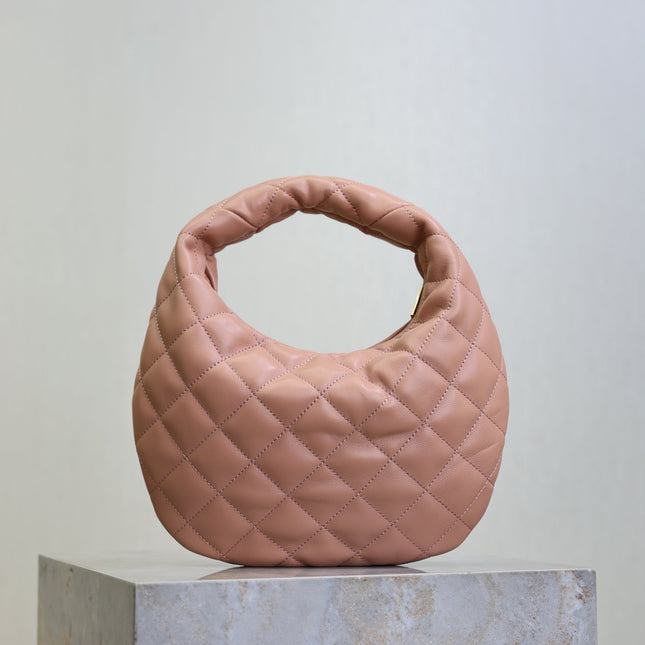 YSL 25S ICARINO 17 IN HORTENSIA QUILTED CALFSKIN GOLD HARDWARE
