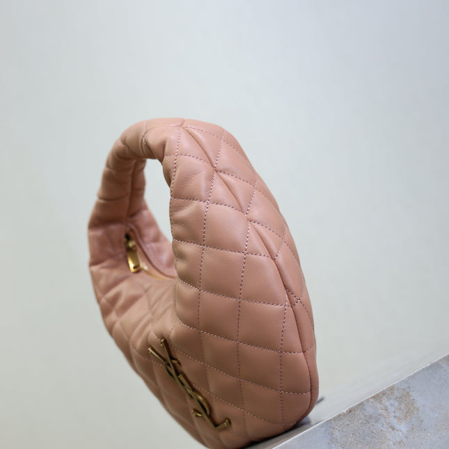 YSL 25S ICARINO 17 IN HORTENSIA QUILTED CALFSKIN GOLD HARDWARE