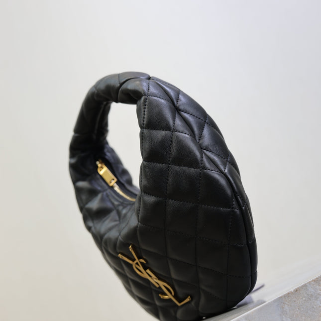 YSL 25S ICARE BABY 17 IN BLACK QUILTED CALFSKIN GOLD HARDWARE