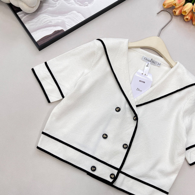DIOR 25S CROPPED KNIT JACKET 833