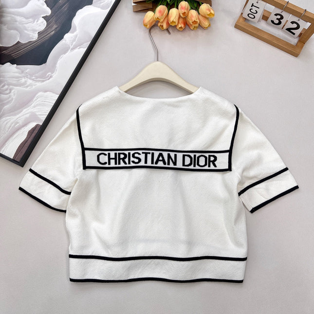 DIOR 25S CROPPED KNIT JACKET 833